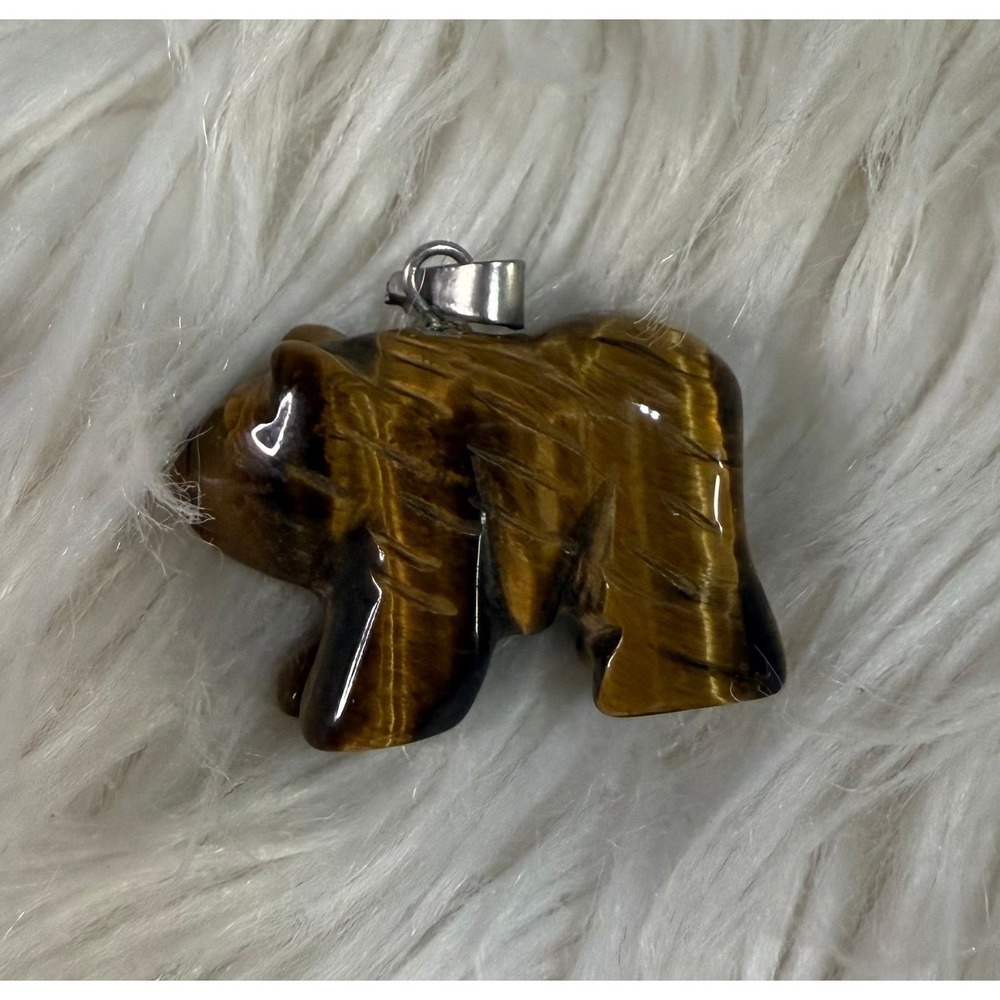Tiger Eye Bear Pendant